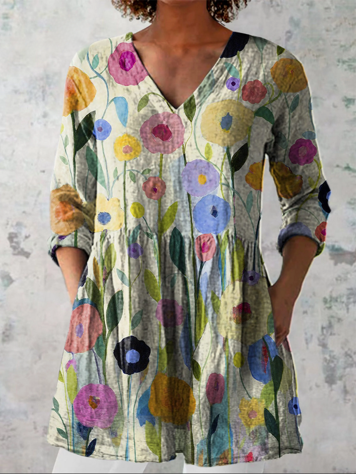 Blaire | Blouse longue à col V