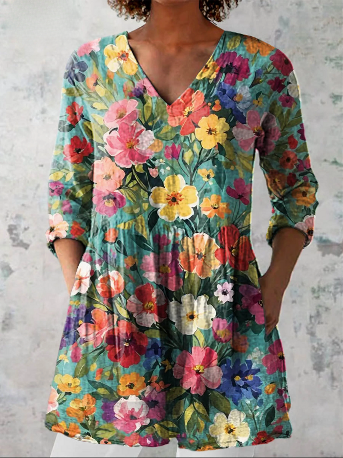 Ines | Blouse longue à col V