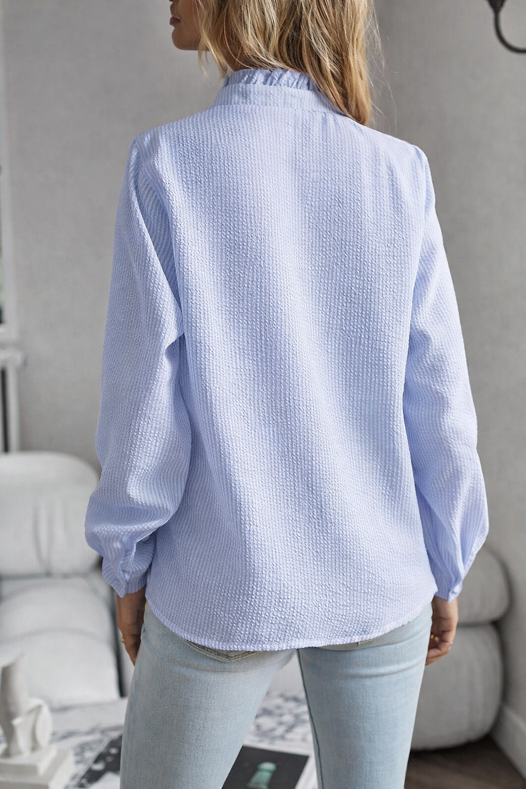 Amélie | Blouse Élégante Bleu