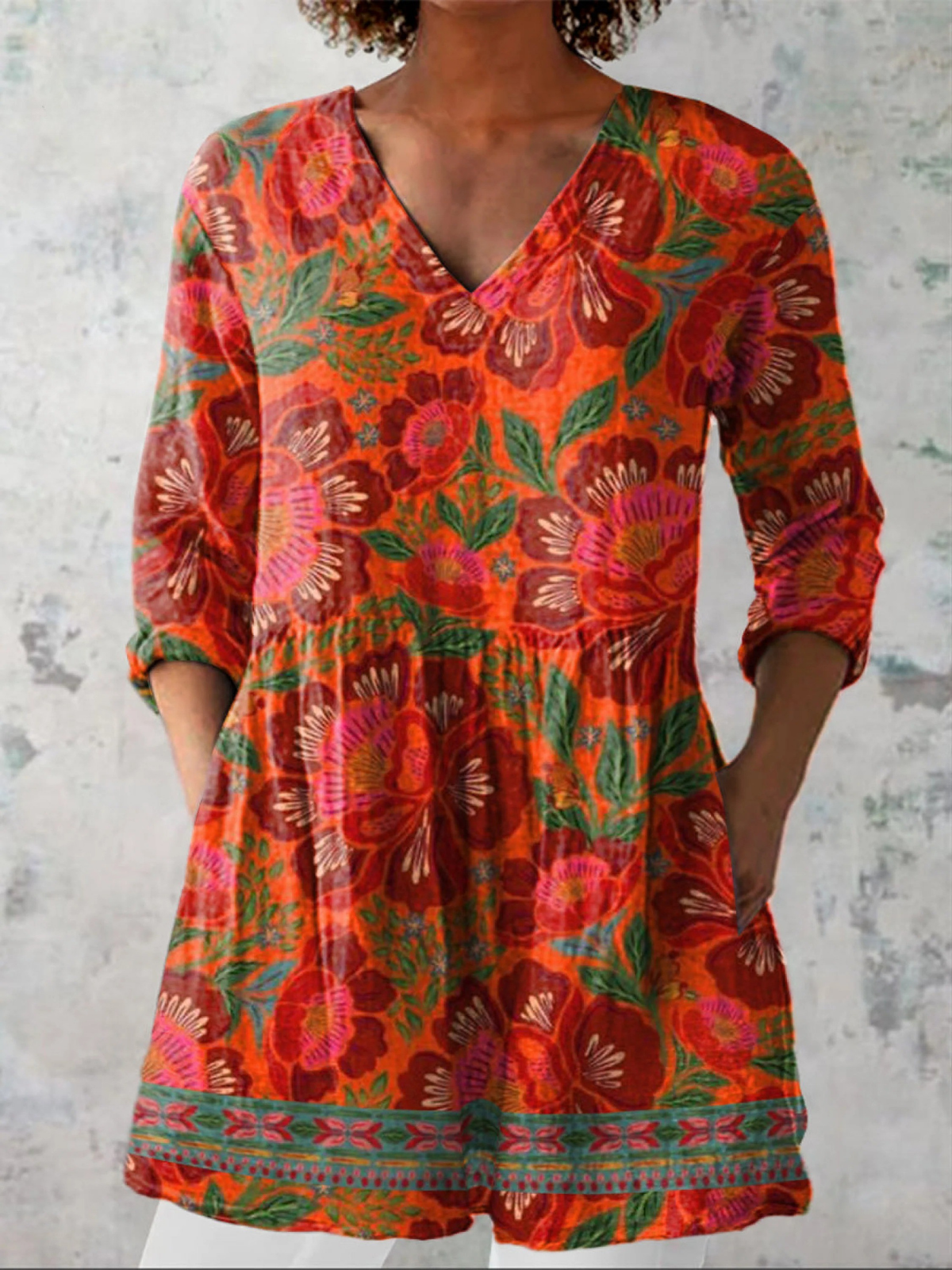 Felicity | Blouse longue à col V
