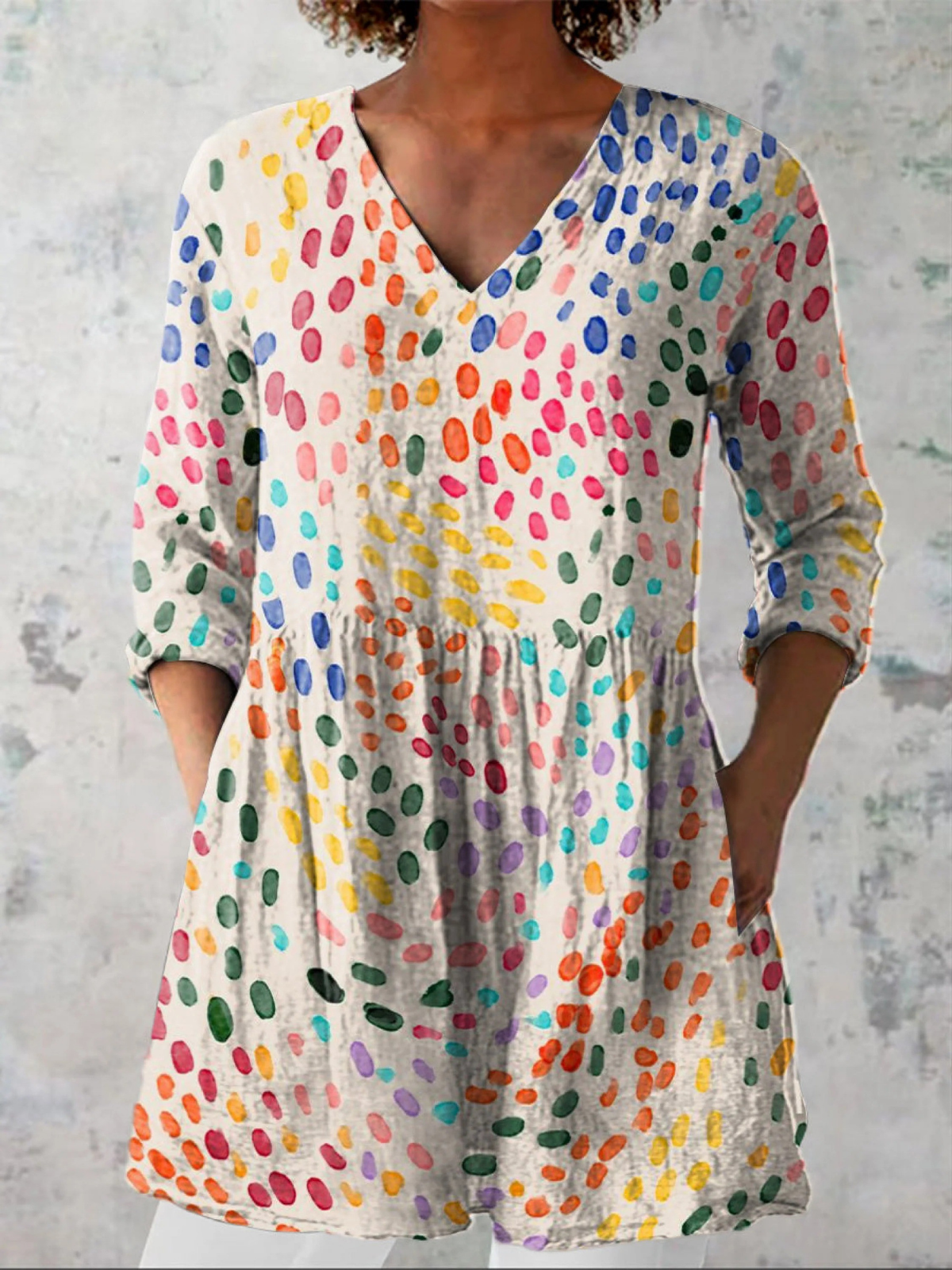 Bernadette | Blouse longue à col V