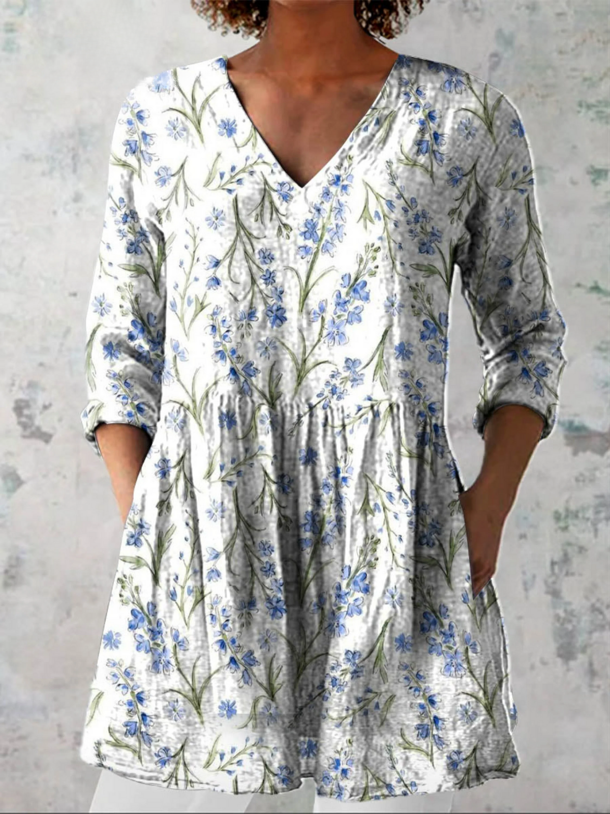Kara | Blouse longue à col V