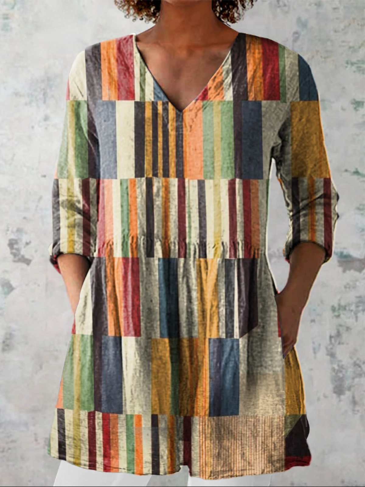 Farrah | Blouse longue à col V