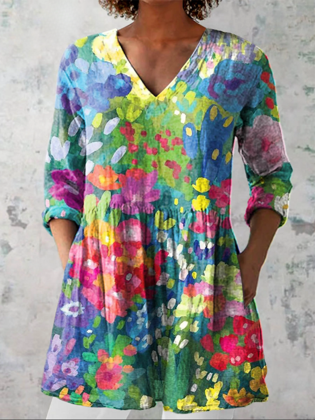 Cali | Blouse longue à col V