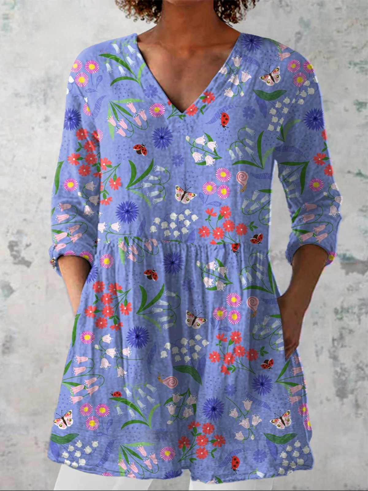 Aileen | Blouse longue à col V