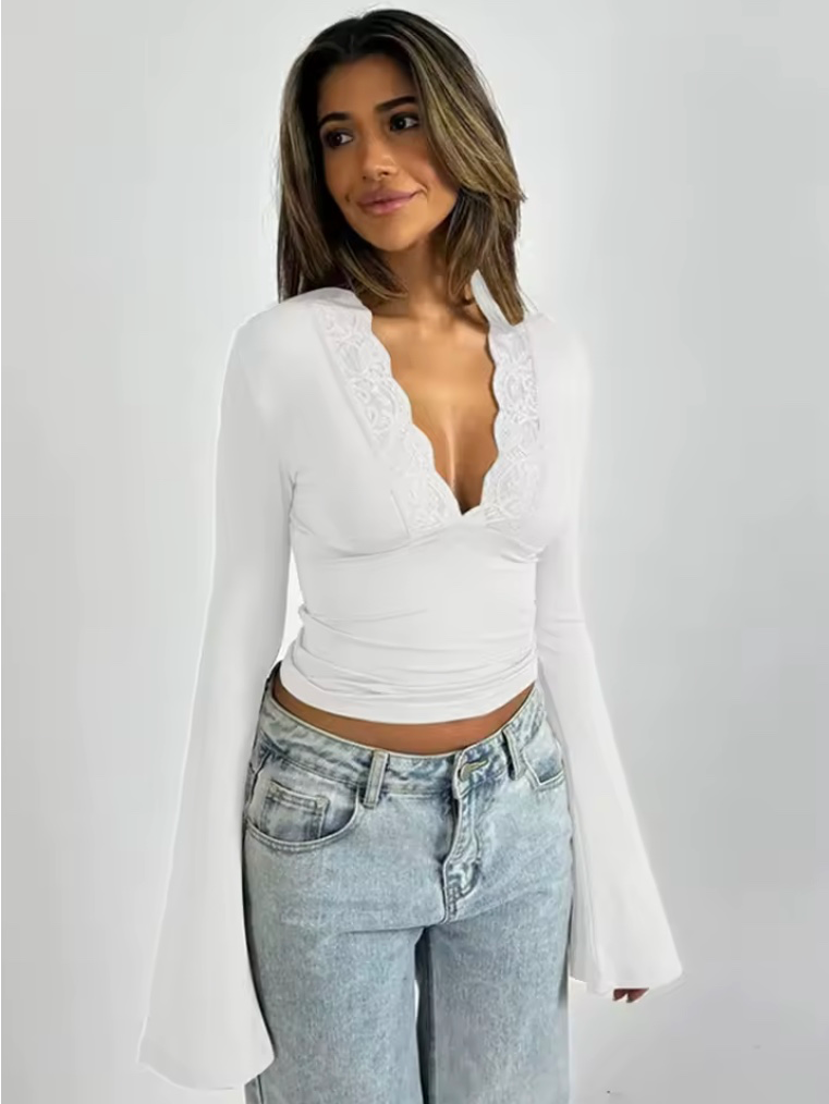 Babet | Deep V Crop Top