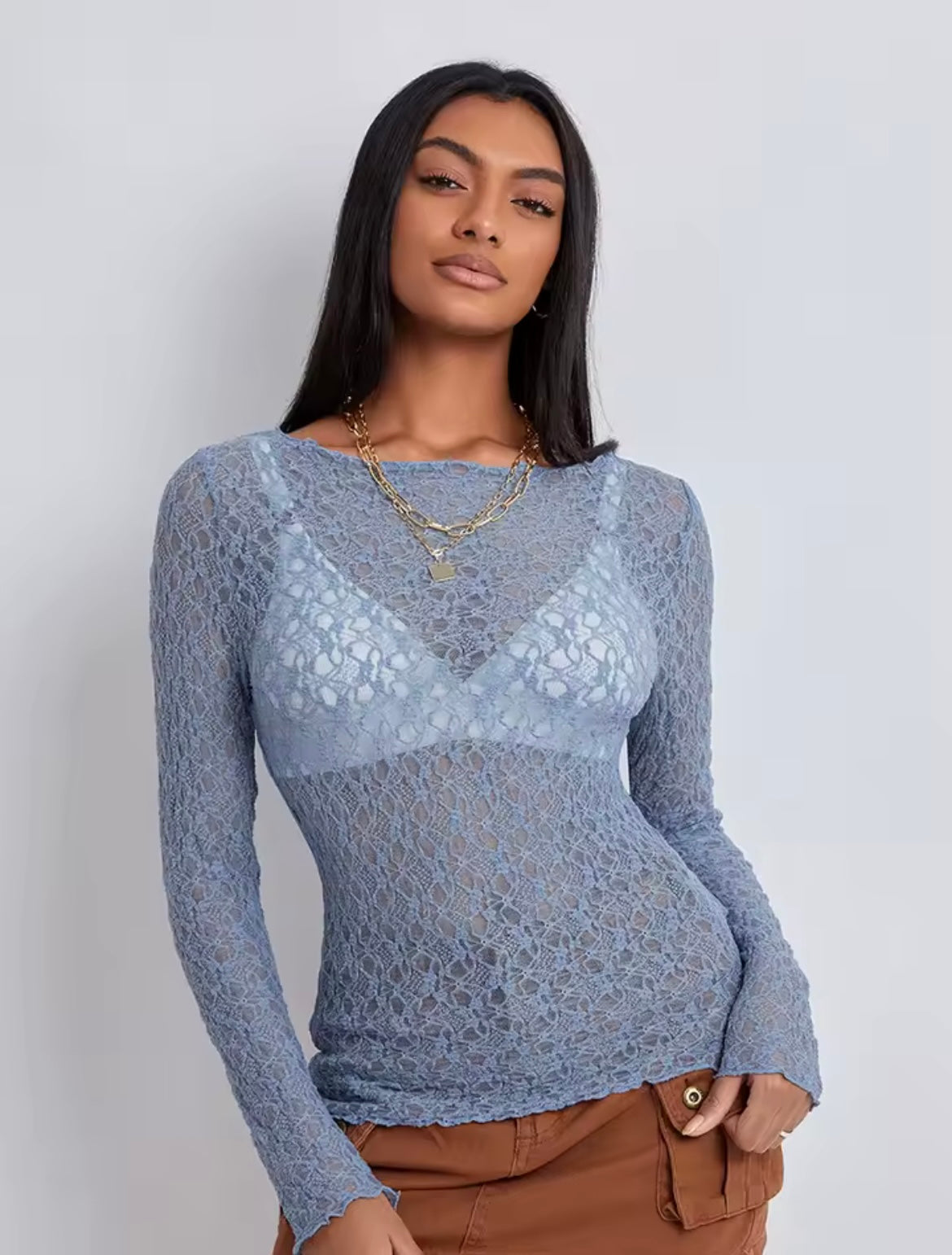 Ilse | Lace Wavy Top