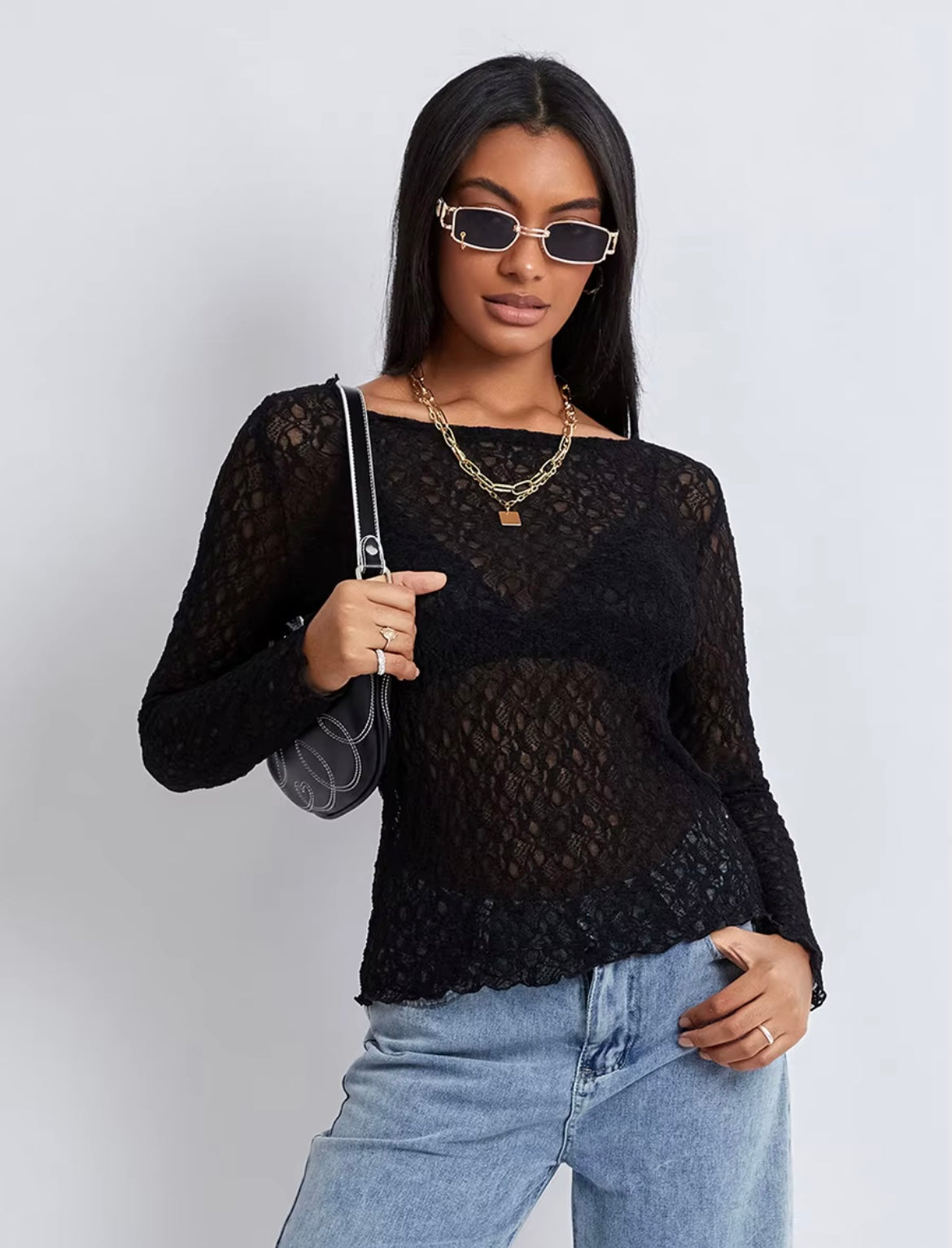 Ilse | Lace Wavy Top