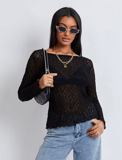 Ilse | Lace Wavy Top