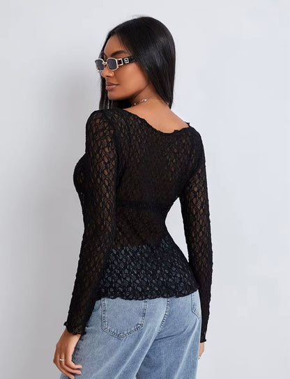Ilse | Lace Wavy Top