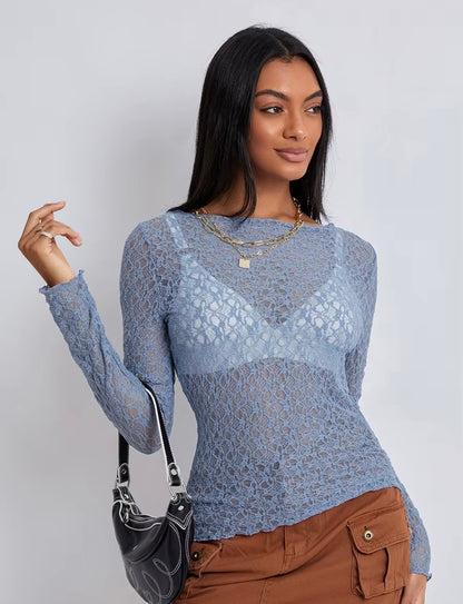 Ilse | Lace Wavy Top