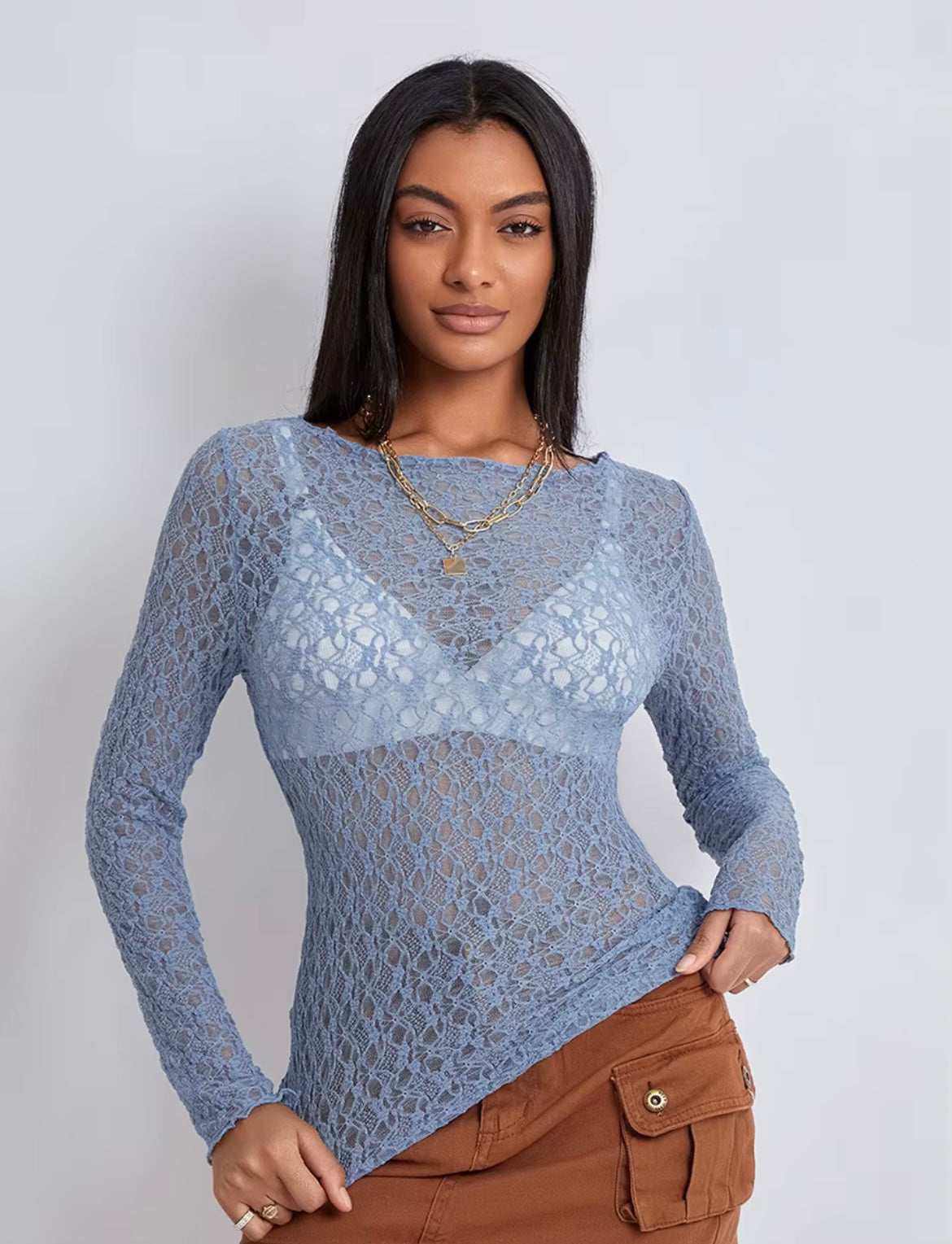 Ilse | Lace Wavy Top