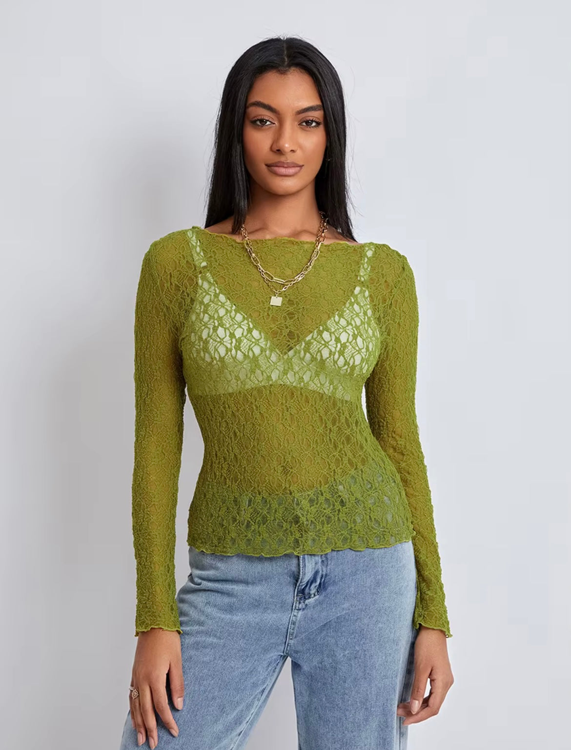Ilse | Lace Wavy Top