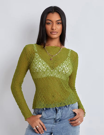 Ilse | Lace Wavy Top