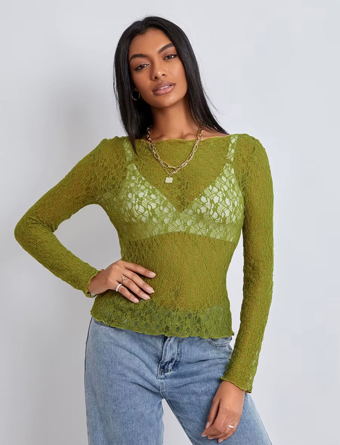 Ilse | Lace Wavy Top