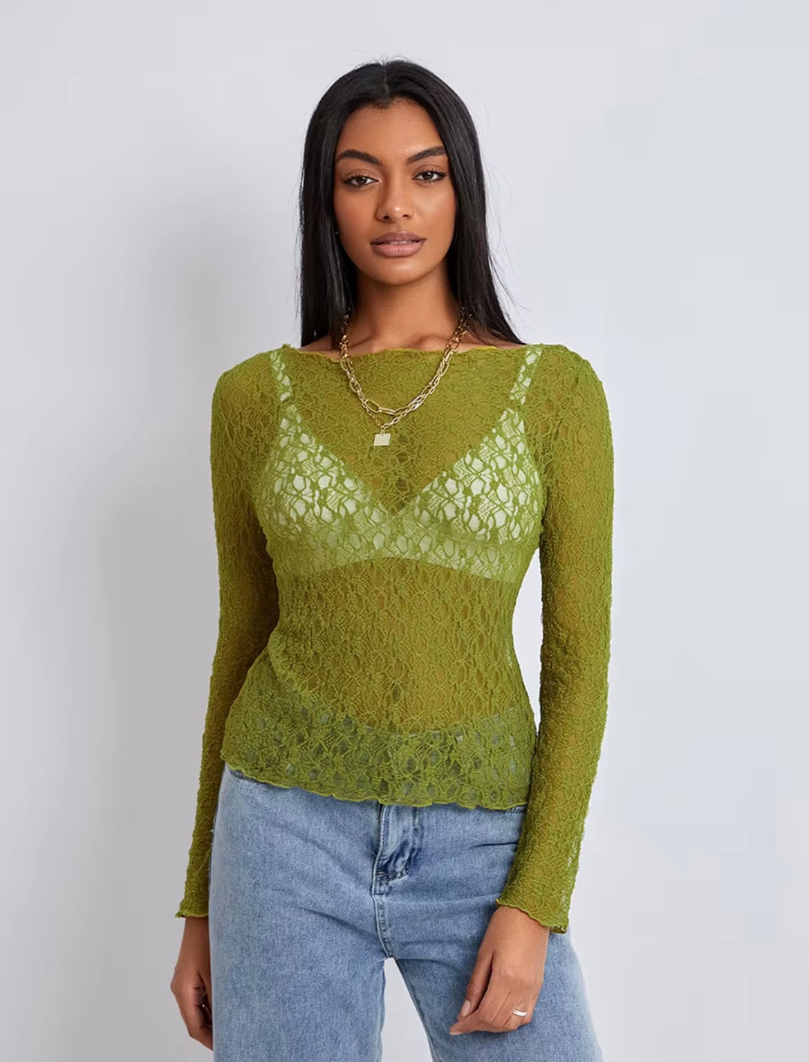 Ilse | Lace Wavy Top