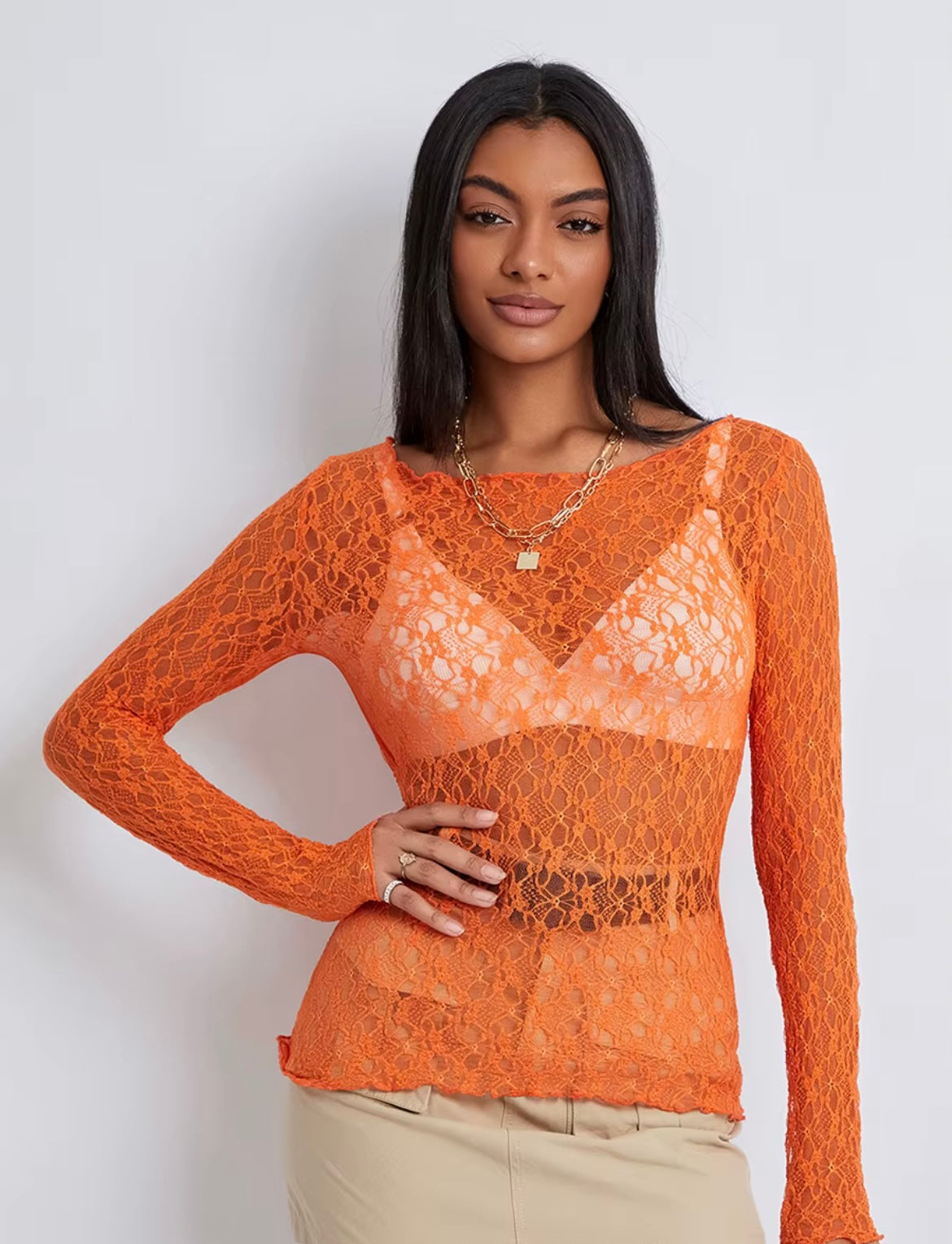 Ilse | Lace Wavy Top