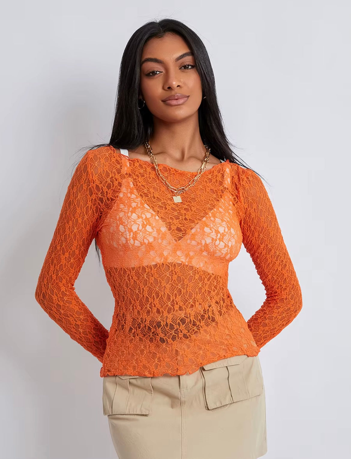 Ilse | Lace Wavy Top