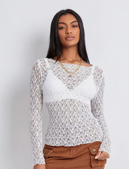 Ilse | Lace Wavy Top