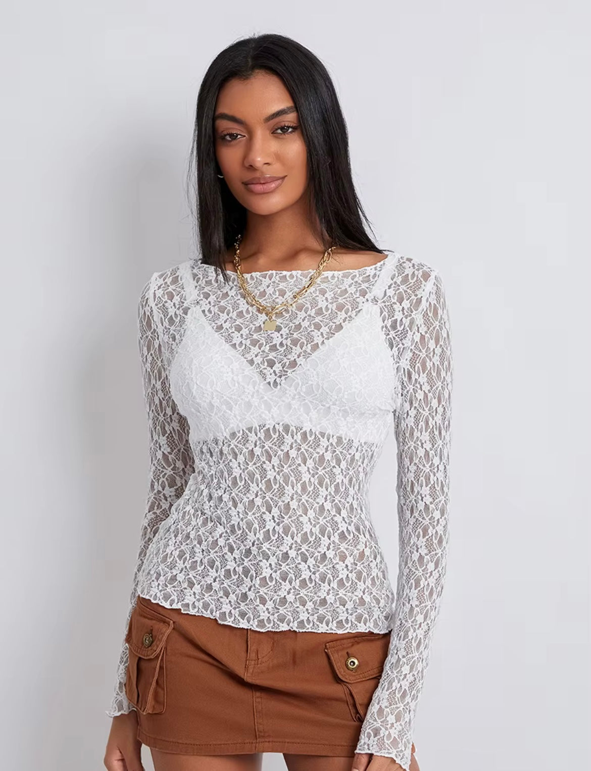 Ilse | Lace Wavy Top