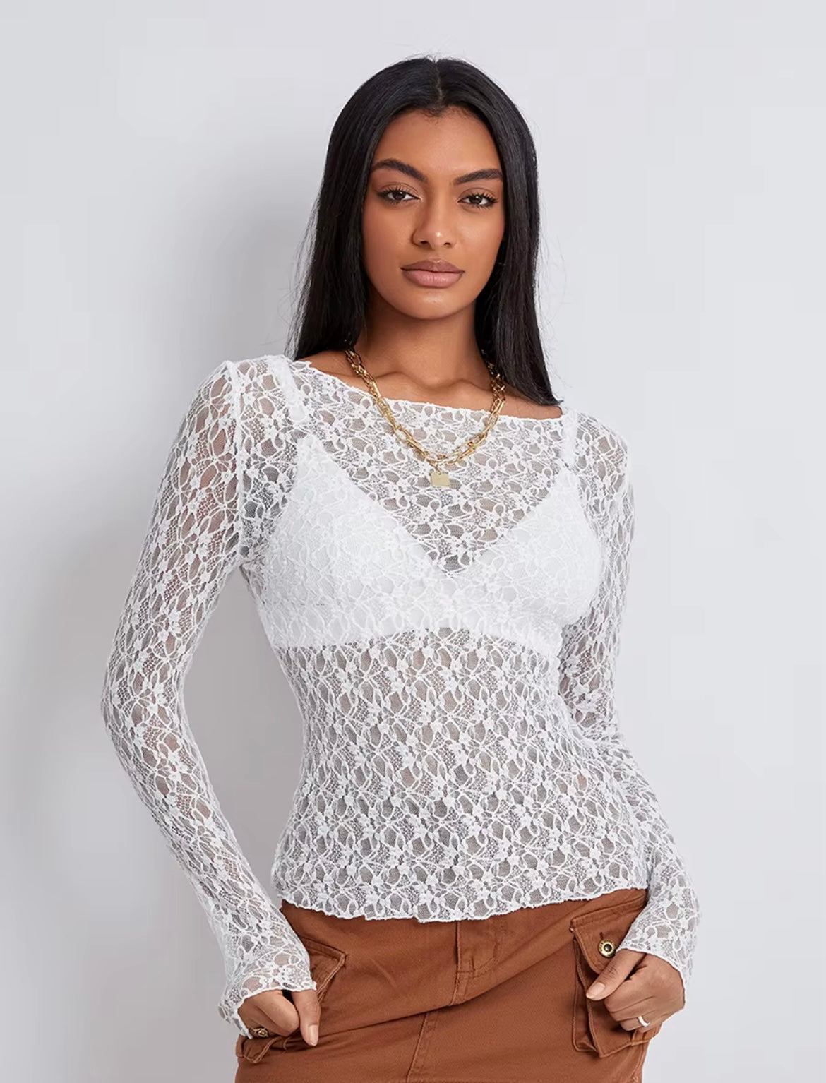 Ilse | Lace Wavy Top