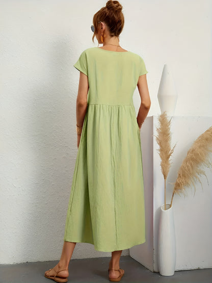 Gabrielle | Robe Midi Élégante Vert Menthe