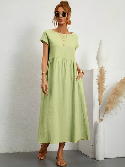 Gabrielle | Robe Midi Élégante Vert Menthe