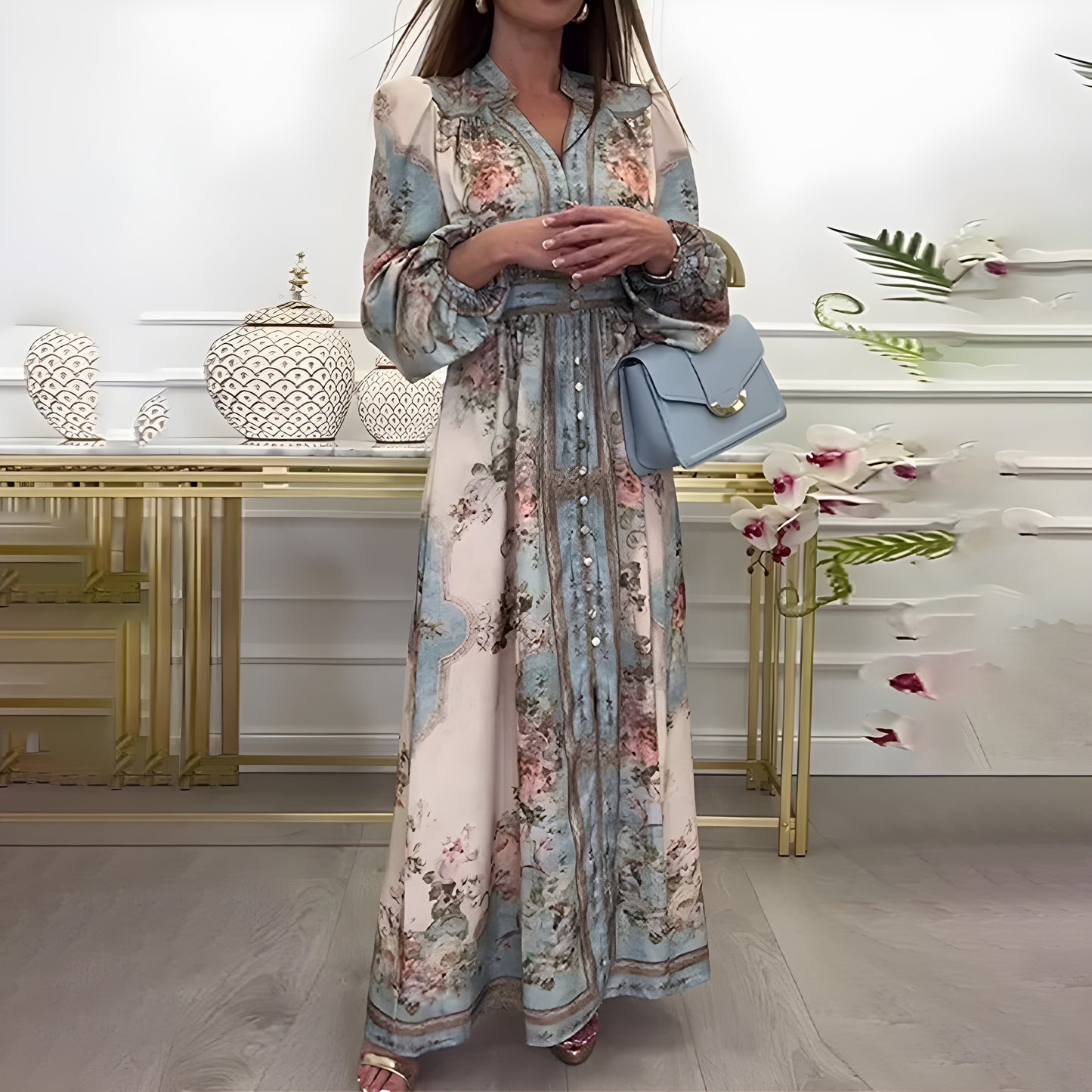 Evelyn Grace | Robe maxi florale