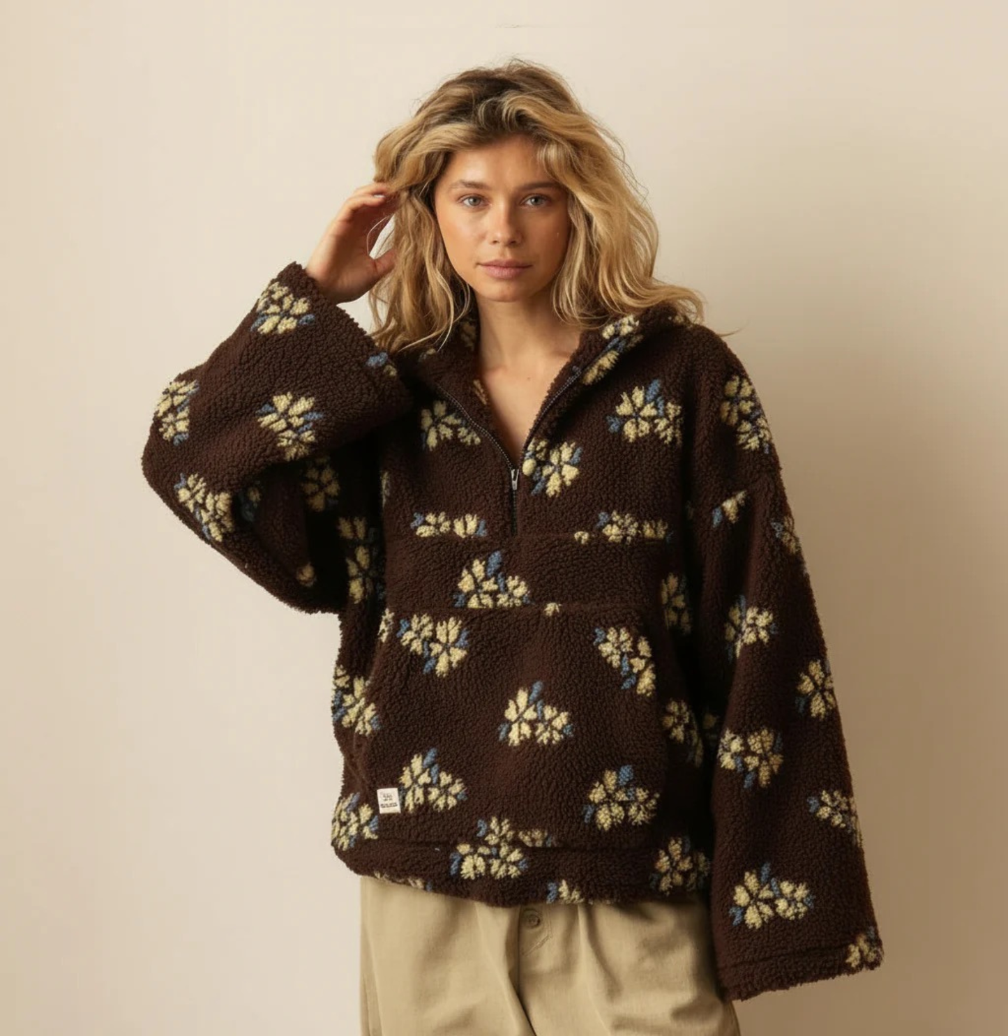 Camille | Sweat Zippé Fleuri