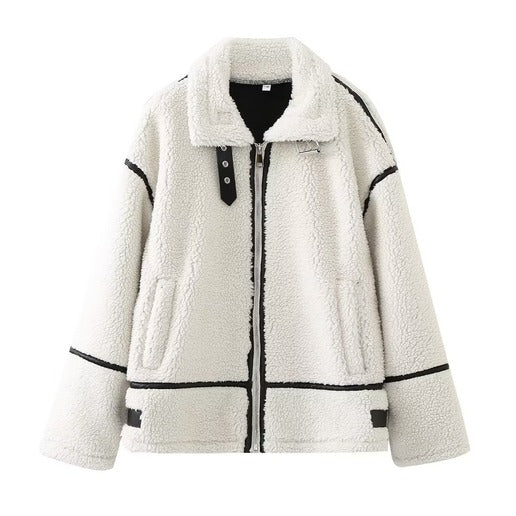 Élodie | Veste Patchwork Douillette - Noir Minimal