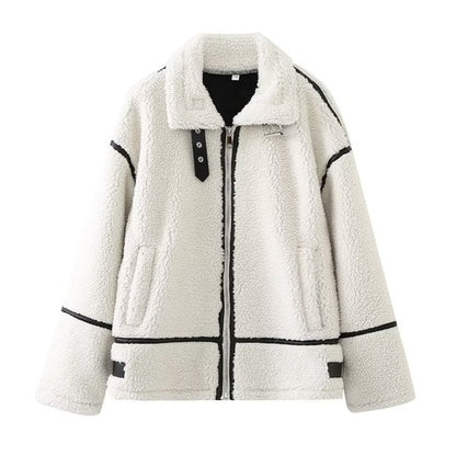 Élodie | Veste Patchwork Douillette - Noir Minimal